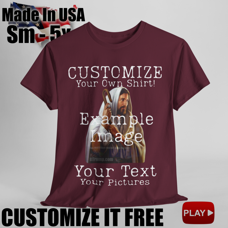 Print On Demand, completely customize your shirt! Upload pictures and text. Print On Demand, completely customize your shirt! Upload pictures and text.