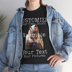 Print On Demand, completely customize your shirt! Upload pictures and text.