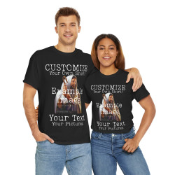 Print On Demand, completely customize your shirt! Upload pictures and text.