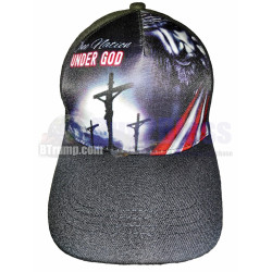 One Nation Under God Cap Hat Jesus Cross