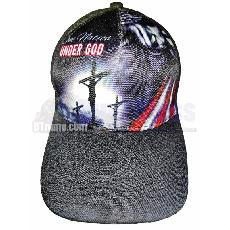 One Nation Under God Cap Hat Jesus Cross One Nation Under God Cap Hat Jesus Cross