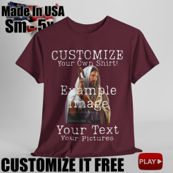 Print On Demand, completely customize your shirt! Upload pictures and text.
