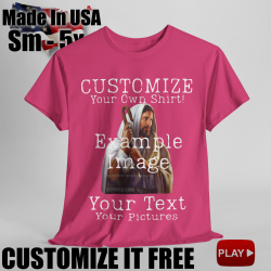 Print On Demand, completely customize your shirt! Upload pictures and text.