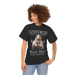 Print On Demand, completely customize your shirt! Upload pictures and text.