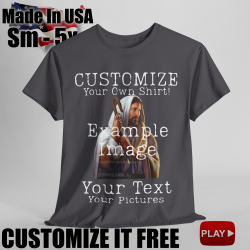 Print On Demand, completely customize your shirt! Upload pictures and text.