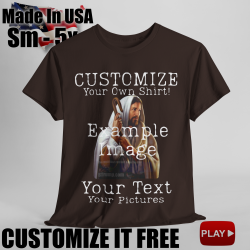 Print On Demand, completely customize your shirt! Upload pictures and text.