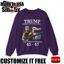Trump Elected President 2024 Take Out The Trash Punisher Rambo 45 47 SweatShirt